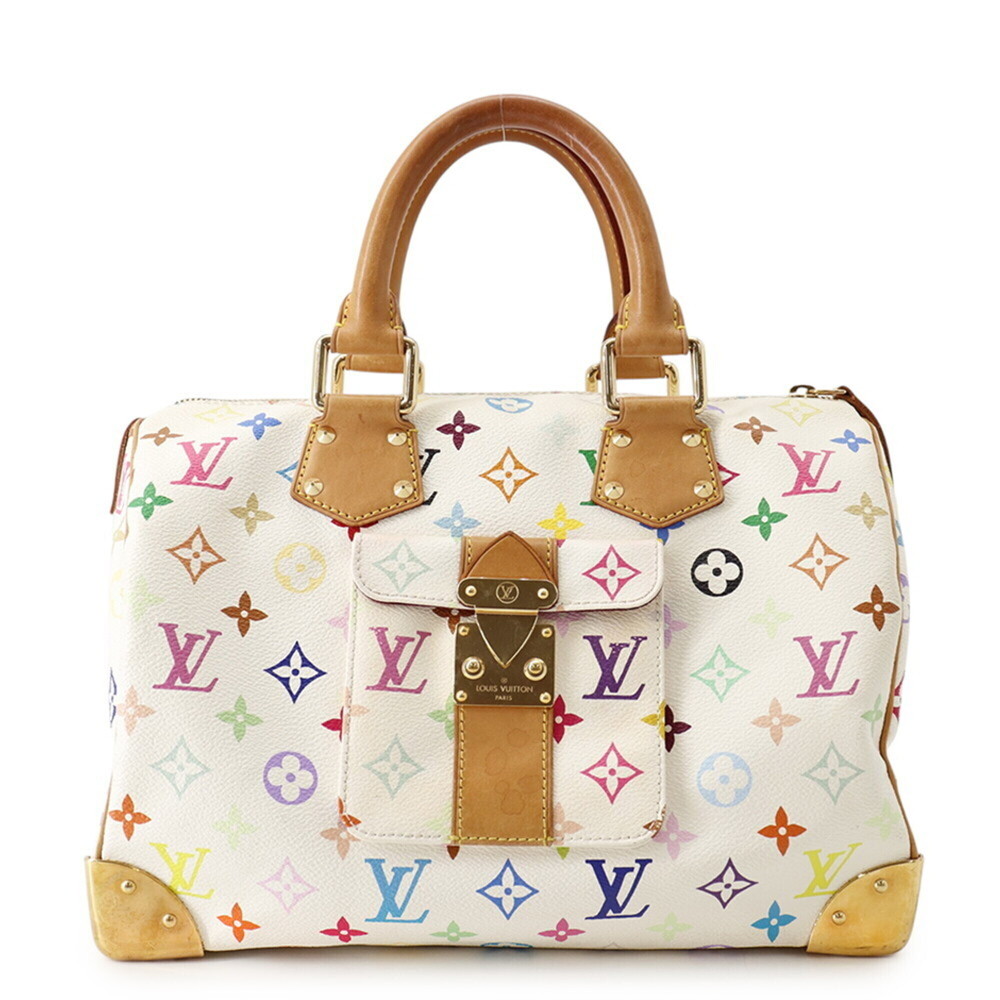 Louis Vuitton Monogram Multicolor Speedy 30 Handbag M92643 LOUIS VUITTON Whit...